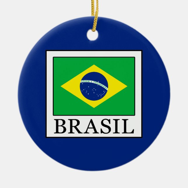 Brasil Ceramic Ornament (Front)