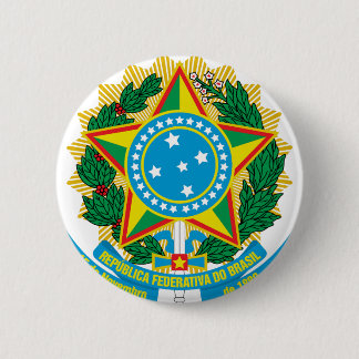 Brasil Coat of Arms 2 Inch Round Button