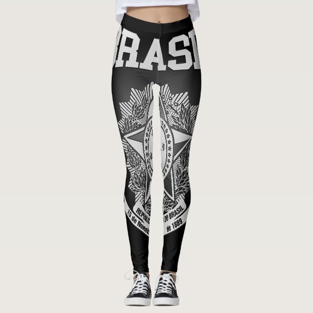 Brasil Coat of Arms Leggings (Front)