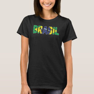 Brasil Flag Brazilian Soccer Fan Men Women Boys Gi T-Shirt