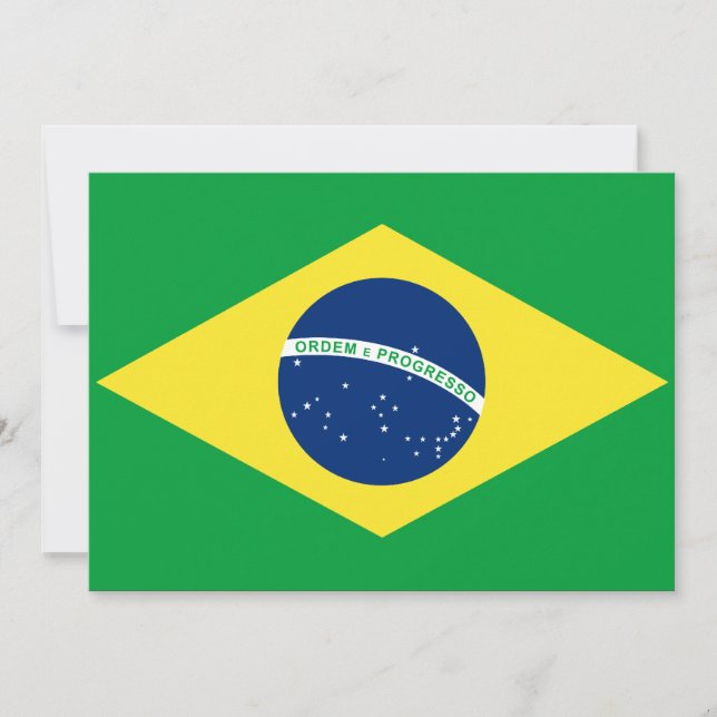 brasil flag invitation (Front)