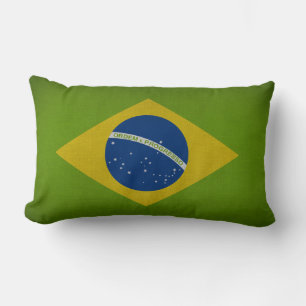 Brasil Flag Lumbar Pillow