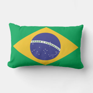 Brasil flag lumbar pillow