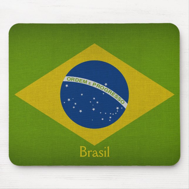 Brasil Flag Mouse Pad (Front)