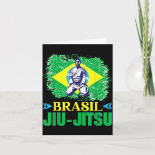 Brasil Jiu-Jitsu Brazilian Flag Martial Arts Card