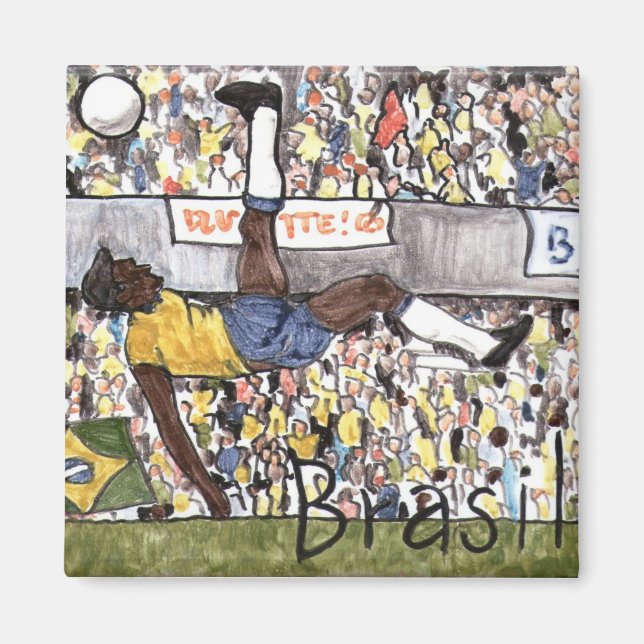 Brasil Soccer Magnet (Front)