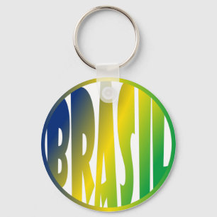 Brasil Verde Amarelo Keychain