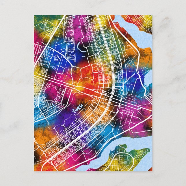 Brasília Brazil City Map Postcard (Front)