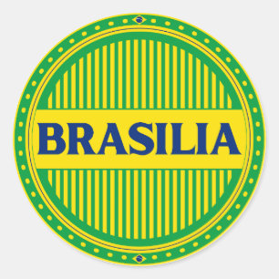 Brasília City Pride – Brazilian Identity Classic Round Sticker