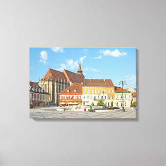 Brasov Council Square, Transylvania, Romania Canvas Print