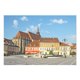 Brasov Council Square, Transylvania, Romania Photo Print