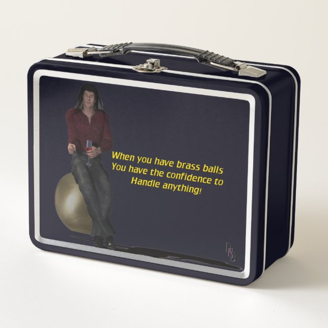 Brass Balls Metal Lunch Box (Front)