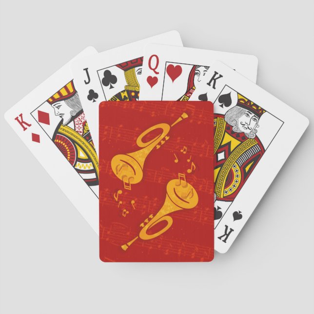 Brass band instrument playing cards (Back)