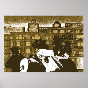 Brass Band, New Orleans Poster