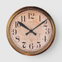 Brass effect edged Clock
