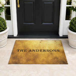 Brass family minimalist modern doormat