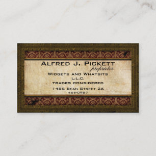 Brass Frame Steampunk Cogs Business Card