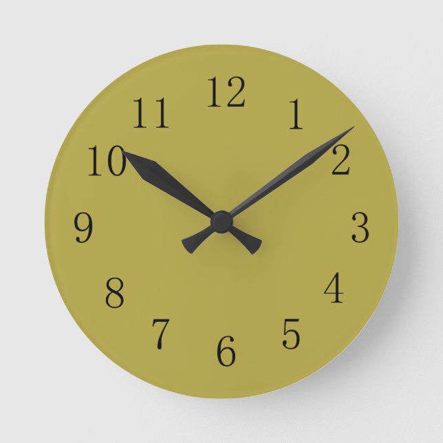 Brass Green Wall Clock (Front)