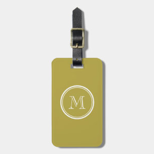 Brass High End Coloured Monogrammed Luggage Tag