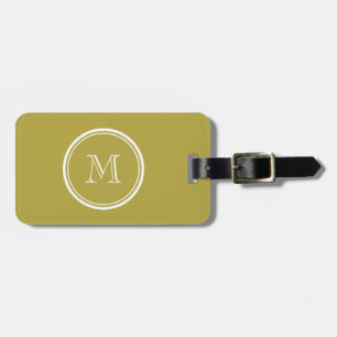 Brass High End Coloured Monogrammed Luggage Tag