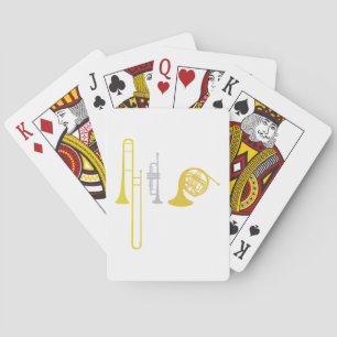 Brass Instruments Playing Cards