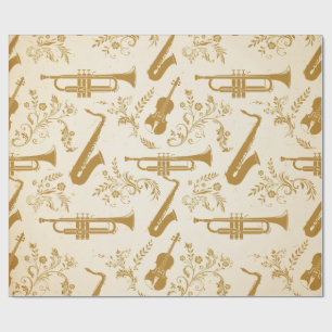 Brass Instruments Wrapping Paper