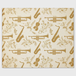 Brass Instruments Wrapping Paper