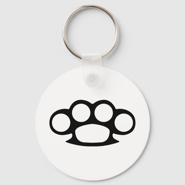 Brass Knuckle Duster Keychain (Front)