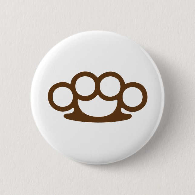 Brass Knuckles 2 Inch Round Button (Front)