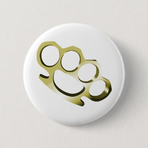 Brass Knuckles 2 Inch Round Button