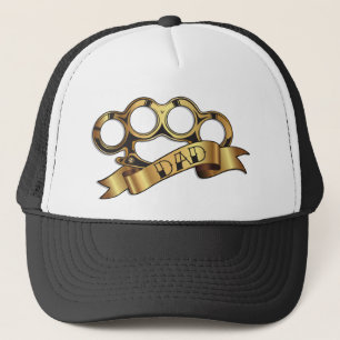 Brass Knuckles Tattoo DAD Banner Hat