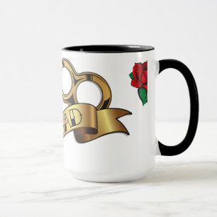 Brass Knuckles Tattoo DAD Mug