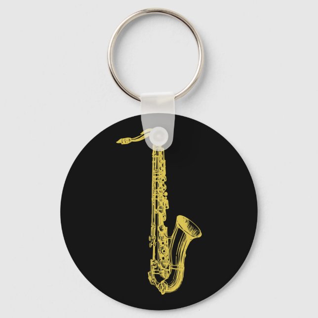 Brass Sax Keychain (Front)