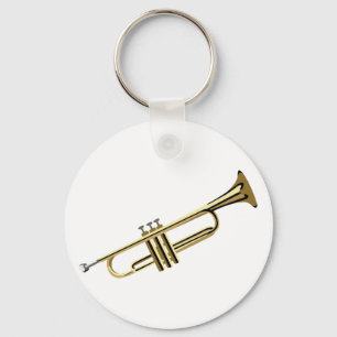 Brass Trumpet Keychain