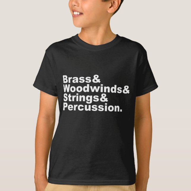 Brass & Woodwinds & Strings & Percussion Orchestra T-Shirt (Front)