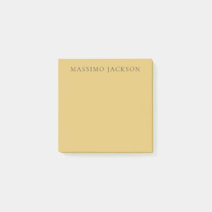Brass Yellow Minimalist Plain Modern Aesthetic Post-it Notes