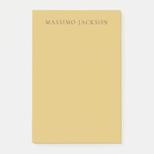 Brass Yellow Minimalist Plain Modern Aesthetic Post-it Notes