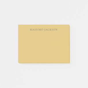 Brass Yellow Minimalist Plain Modern Aesthetic Post-it Notes