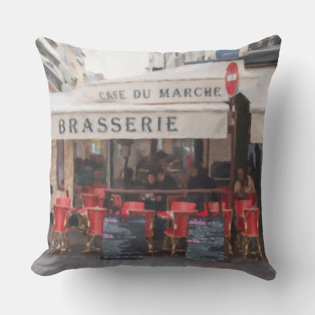 Brasserie Café Parisienne Oreillers Extérieurs (Recto)