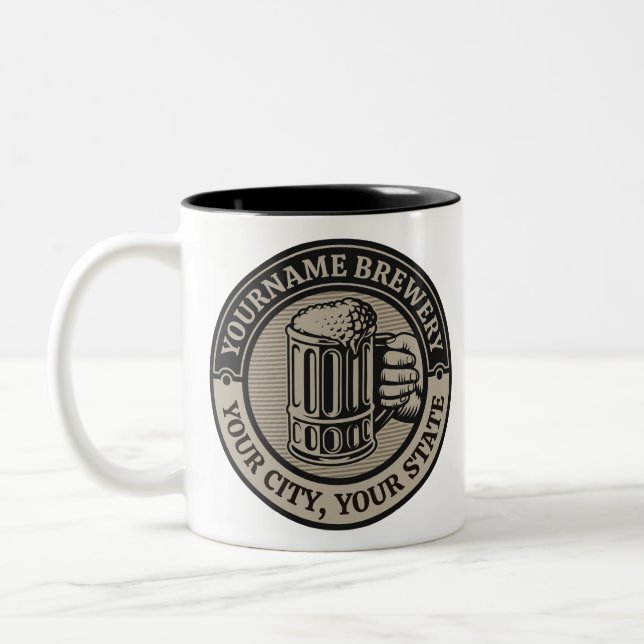 Brasserie Nom personnalisé Brasserie Big Mug (Gauche)