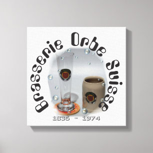 Brasserie Orbe Suisse Pressure on Keilleinwand Canvas Print