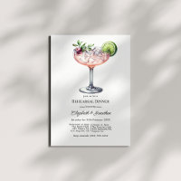 Brat Green & Pink Cocktail Rehearsal Dinner