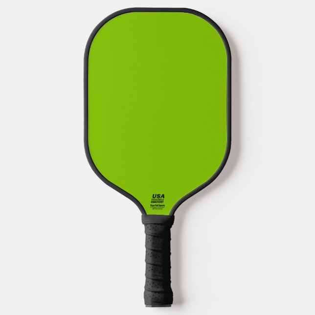 Brat Green Solid Colour Pickleball Paddle (Front)