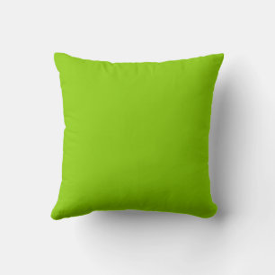 Brat Green Solid Colour Throw Pillow