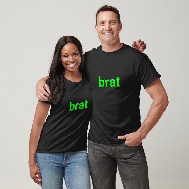 Brat modern neon green typography funny T-Shirt (Unisex)