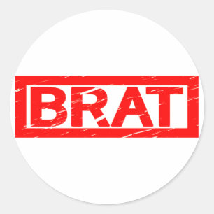 Brat Stamp Classic Round Sticker