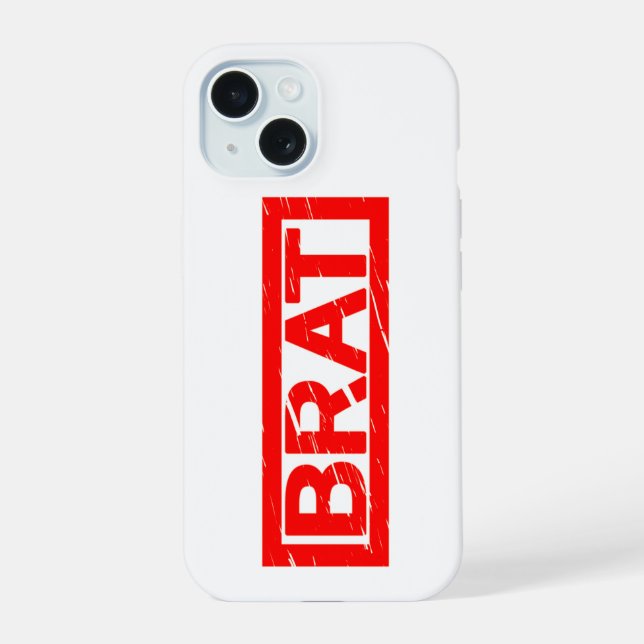 Brat Stamp iPhone 15 Case (Back)