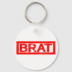 Brat Stamp Keychain