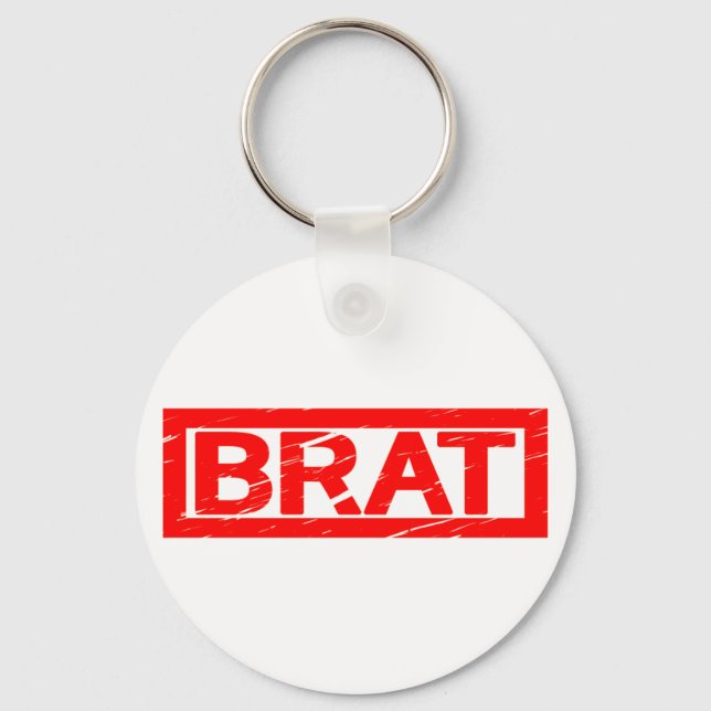 Brat Stamp Keychain (Front)