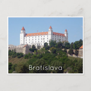bratislava castle white postcard